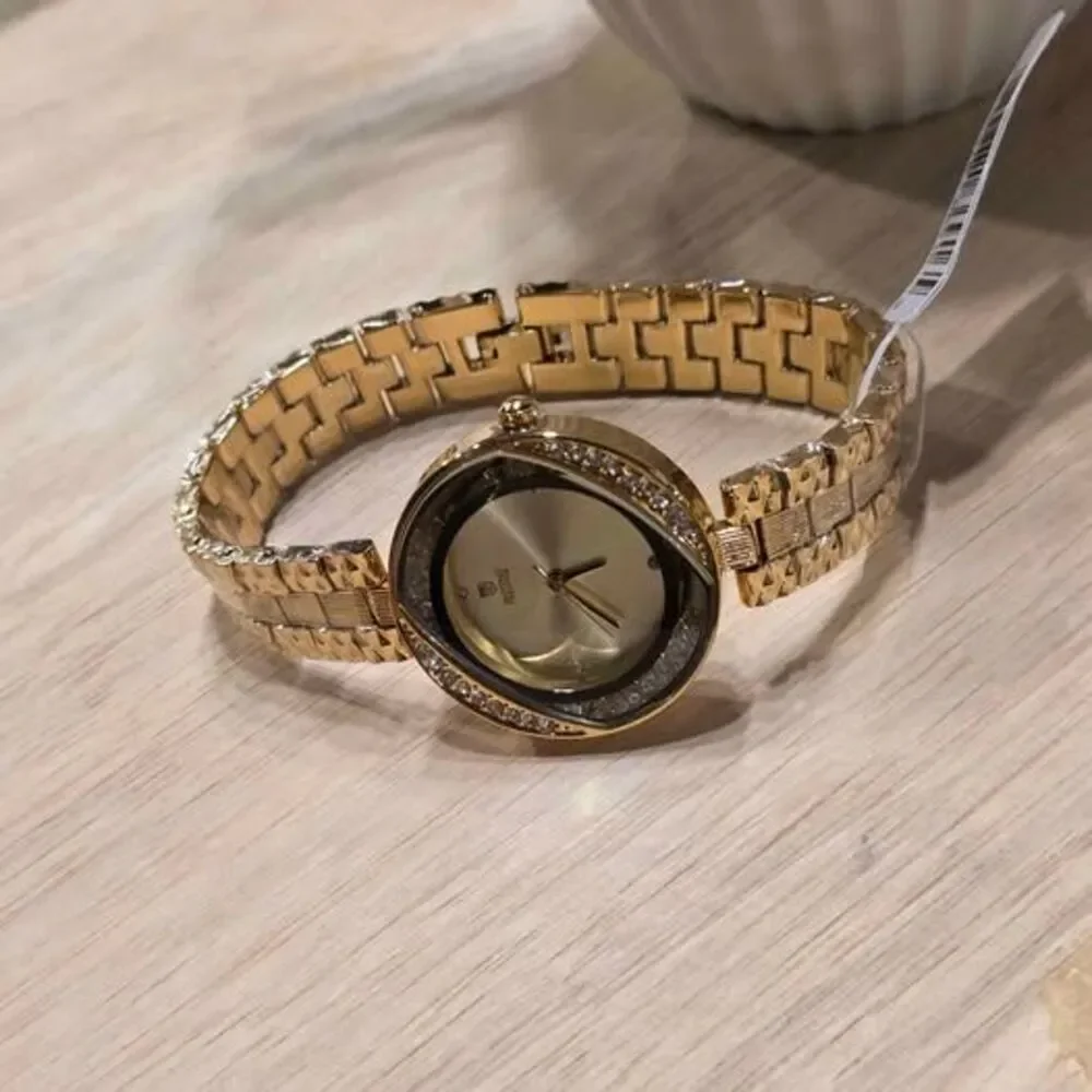 Montres Prestige MPW-0220 Women's Gold-Tone Crystal Watch